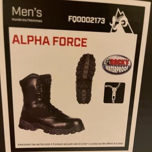 Mens black Rocky Alpha Force Steeltoe boots